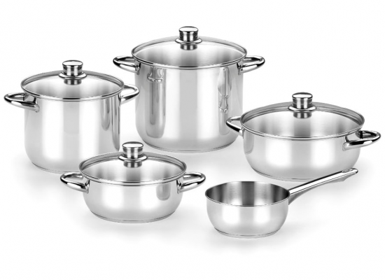 BATE. Monix OPTIMA 5 PIEZAS TAPA CRISTAL/inox